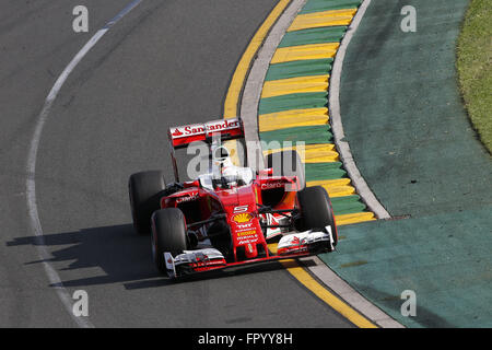 Melbourne, Australien. 20. März 2016. SEBASTIAN VETTEL Deutschlands und Scuderia Ferrari fährt während des 2016 Formel 1 Australian Grand Prix im Albert Park Circuit in Melbourne, Australien. © Daniele Paglino/ZUMA Draht/Alamy Live-Nachrichten Stockfoto