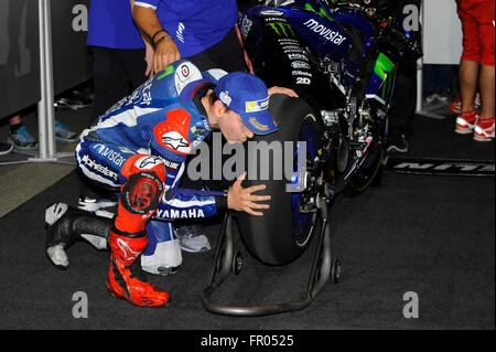 Losail International Circuit, Doha, Katar. 20. März 2016. Commercial Bank Grand Prix von Katar. Jorge Lorenzo (Movistar Yamaha). Bildnachweis: Aktion Plus Sport/Alamy Live-Nachrichten Stockfoto