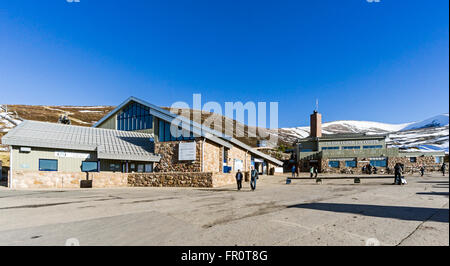 Cairngorm Mountain unteren Standseilbahn Installation auf Cairn Gorm im Cairngorms National Park-Schottland Stockfoto