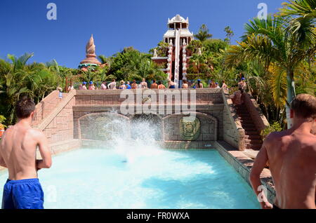 Tower of Power-Folie im Siam Park auf Teneriffa Stockfoto