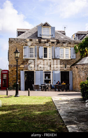 Mainbrace Pub, Kupfer & Bauholz Store, Nelsons Dockyard, English Harbour, Antigua Stockfoto