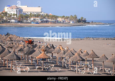Sandy-Playa de Las Cuevitas in Playa de Las Americas im Süden von Teneriffa, Spanien Stockfoto
