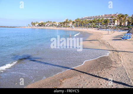 Schönen Sandstrand Playa del Camisón in Playa de Las Americas auf Teneriffa, Spanien Stockfoto