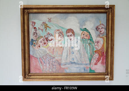 "Pierrot in der Verzweiflung" von James Ensor im Kröller-Müller Museum, Otterlo, Niederlande. Stockfoto