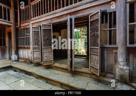 Ha Giang, Vietnam - 18. März 2016: Altbau am Sa Phin Stadt in der Provinz Ha Giang, Vietnam Stockfoto