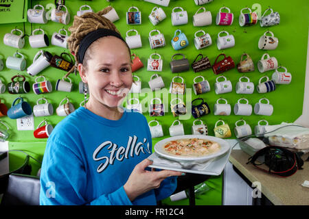 Florida St. Saint Pete Petersburg Beach, Gulfport, Beach Boulevard South, Stellas Deli & Gelato, Restaurant Restaurants Essen Essen Essen Café Cafés, innen Stockfoto