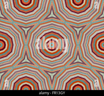 Abstrakte Hintergrundmuster von traditionellen thailändischen Stoffmuster, Kaleidoskop Muster, endlose Muster für die Tapete gemacht. Stockfoto