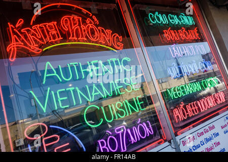 Orlando Florida, East Colonial Drive, Little Vietnam, Vietnamesisch, Neon-Schild, Anh Hong, Restaurant Restaurants Essen Essen Essen Essen Essen gehen Cafe Cafés bis Stockfoto