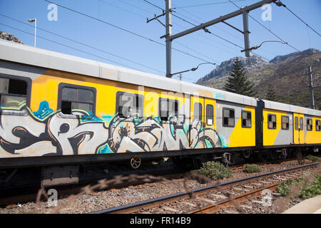 Kalk Bay Zug in Western Cape - Südafrika Stockfoto