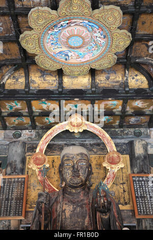 Japan, Kamakura, Kenchoji Tempel, Butsuden, Buddha Hall, Innenraum, Stockfoto