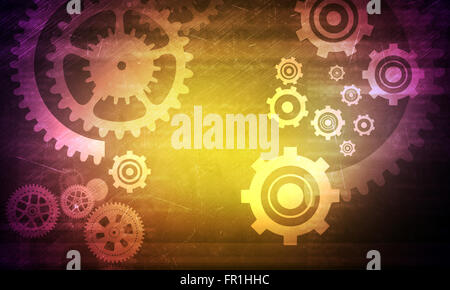 Zusammenfassung Hintergrund mit Zahnräder Stockfoto