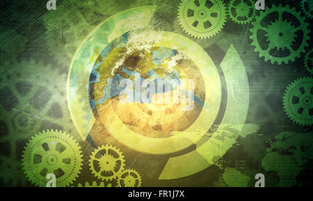 Zusammenfassung Hintergrund mit Zahnräder Stockfoto