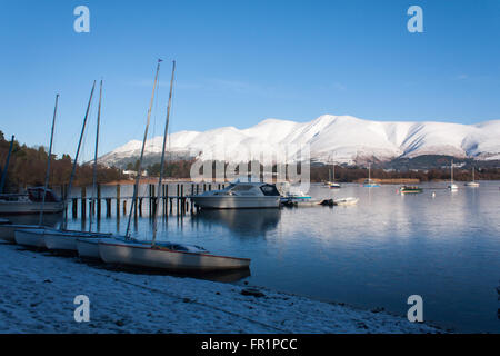 Derwentwater im Lake District im Winter Stockfoto