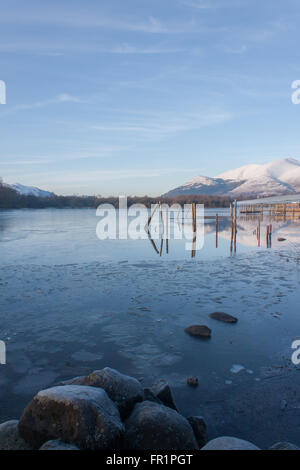 Derwentwater im Lake District im Winter Stockfoto