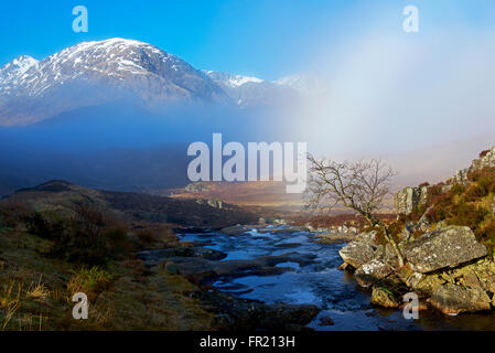 Nebel in Glencoe, schottischen Highlands, UK Stockfoto