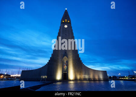 Hallgrimskirkja Kirche in Reykiavik Stockfoto