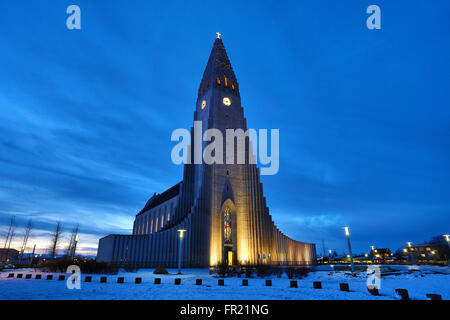 Hallgrimskirkja Kirche in Reykiavik Stockfoto