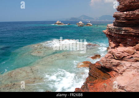 Hervorragende malerische Szenerie der Adria Strand in Montenegro Stockfoto