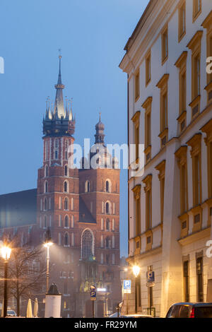 Str. Marys Kirche in Krakau, Polen. Stockfoto