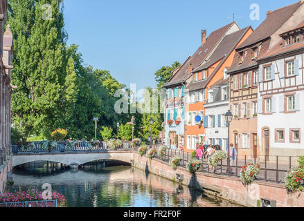 Teil der Altstadt von Colmar, Elsass, Frankreich, benannt Klein-Venedig Stockfoto