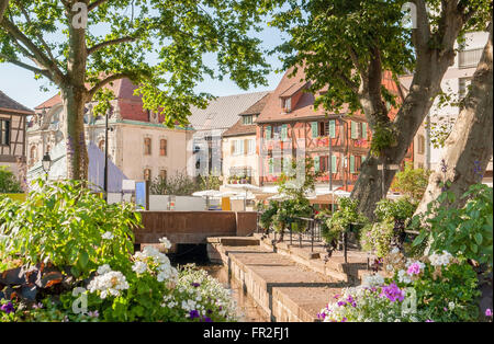 Teil der Altstadt von Colmar, Elsass, Frankreich, benannt Klein-Venedig Stockfoto