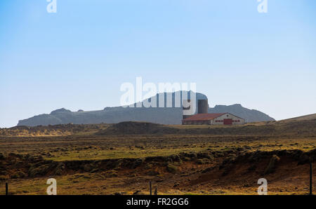 Alten verlassenen Bauernhof in Krysuvik, Island Stockfoto