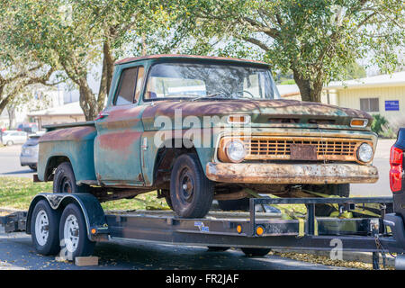 Rostige alte LKW Anhänger in Fredericksburg, Texas Stockfoto