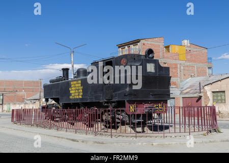 Uyuni, Bolivien - 31. Oktober 2015: Foto von eine alte Dampflok Zug. Stockfoto