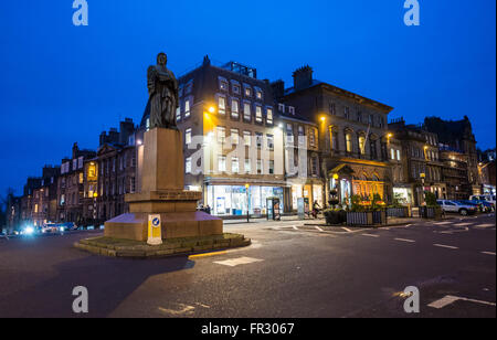 Thomas Chalmers-Statue an der George Street in Edinburgh, Scotland, UK Stockfoto