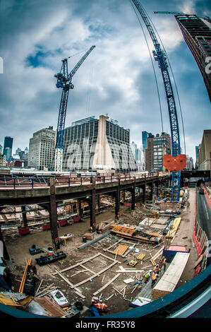 Baustelle, New York City, USA. Stockfoto