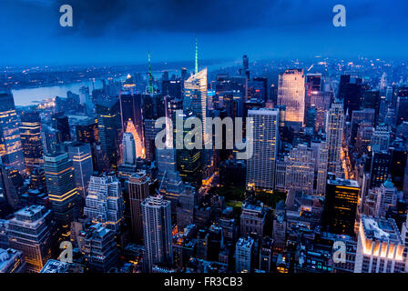 Blick Richtung Westen New York über Hudson River vom Empire State Building, New York City, USA. Stockfoto