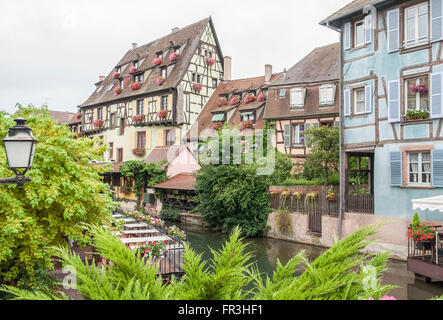 Teil der Altstadt von Colmar, Elsass, Frankreich, benannt Klein-Venedig Stockfoto