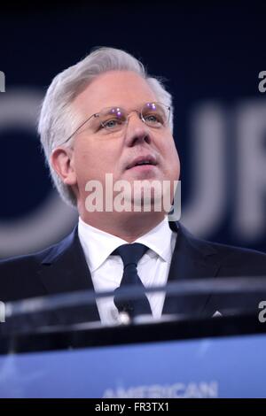 Politischer Kommentator Glenn Beck während der amerikanischen Konservativen Union CPAC Jahreskonferenz am National Harbor 5. März 2016 in Oxon Hill, Maryland. Stockfoto