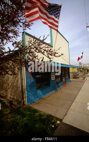 Bücher und Felsen-Shop in Alpine, Texas, USA. Stockfoto