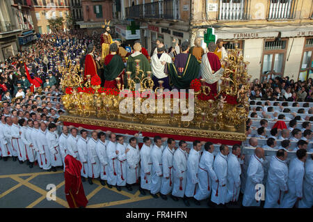 Heilige Woche, Bruderschaft der Sagrada cena, Malaga, Spanien, Europa Stockfoto