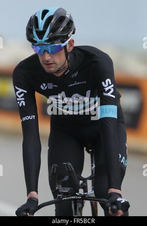 San Benedetto del Tronto, Italie, le 15 März 2016 Woutter Poels Lors de l'echauffement du CLM À San Benedetto del Tronto Stockfoto