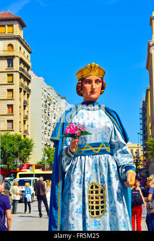 Riese. La Mercè Festival. Barcelona, Katalonien, Spanien. Stockfoto