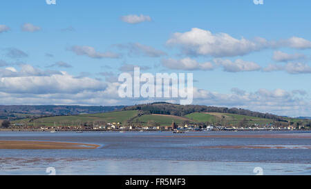 Der Fluss Exe Estuary gesehen über Starcross von Exmouth, East Devon, England, Großbritannien Stockfoto