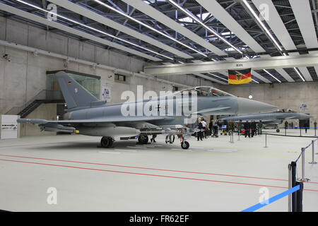 Norvenich, Deutschland. 21. März 2016. Zwei Eurofighter während des Besuchs von Bundeskanzlerin Angela Merkel in Norvenich © Maik Boenisch/Pacific Press/Alamy Live News Stockfoto