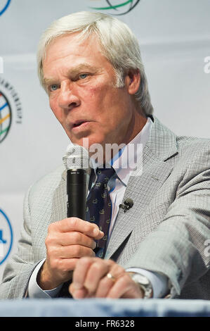 Austin, Texas, USA. 21. März 2016. Ben Crenshaw auf Pressekonferenz vor Beginn der World Golf Championships-Dell Match Play am Staatstheater in Austin, Texas. Mario Cantu/CSM/Alamy Live-Nachrichten Stockfoto