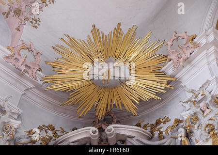 Alle sehenden Auge, Kirche Maria Vesperbild in Ziemetshausen, Deutschland am 9. Juni 2015. Stockfoto