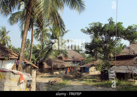 Kumrokhali Dorf in West Bengalen, Indien am 2. Dezember 2012. Stockfoto