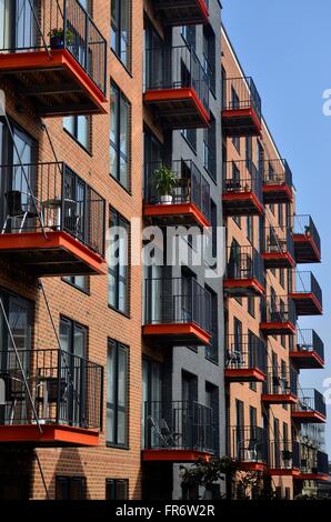 Appartementhaus in Royal Arsenal, Woolwich, London, England, UK Stockfoto