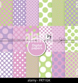 Nahtlose Muster Hintergrund - digitale Dekorpapier Stock Vektor