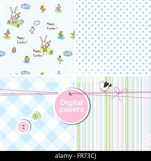 Satz von Ostern nahtlose Muster Stock Vektor