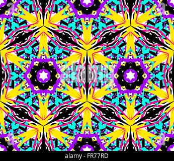 Abstrakte Fraktal-Blumenmuster Stock Vektor