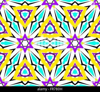 Kaleidoskopartige geometrische nahtlose Muster Stock Vektor