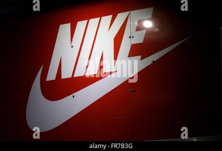 Markenname: "Nike", Berlin. Stockfoto