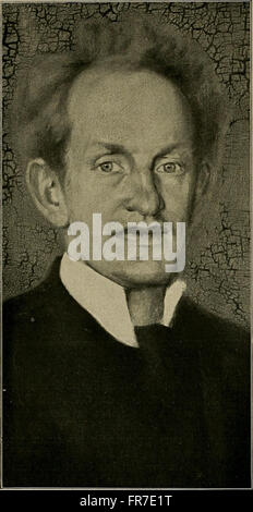 Ein biographisches Werk über den deutschen Künstler Fritz Erler, das seine Beiträge zu den Künsten des frühen 20. Jahrhunderts hervorhebt. Das Buch zeigt seine Werke und seinen künstlerischen Stil. Stockfoto