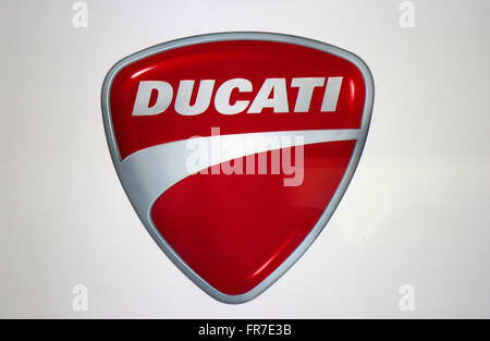 Das Logo der Marke "Ducati", Berlin. Stockfoto